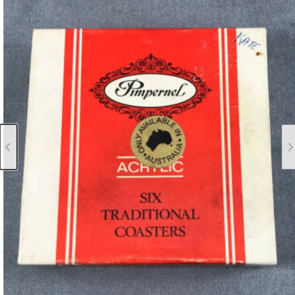 Vtg 6 Acrylic Pimpernel Coasters Wheels Across Australia 0126701 DJ Brennan 1981 - Picture 4 of 6
